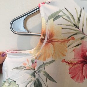 White Floral Off the shoulder Top